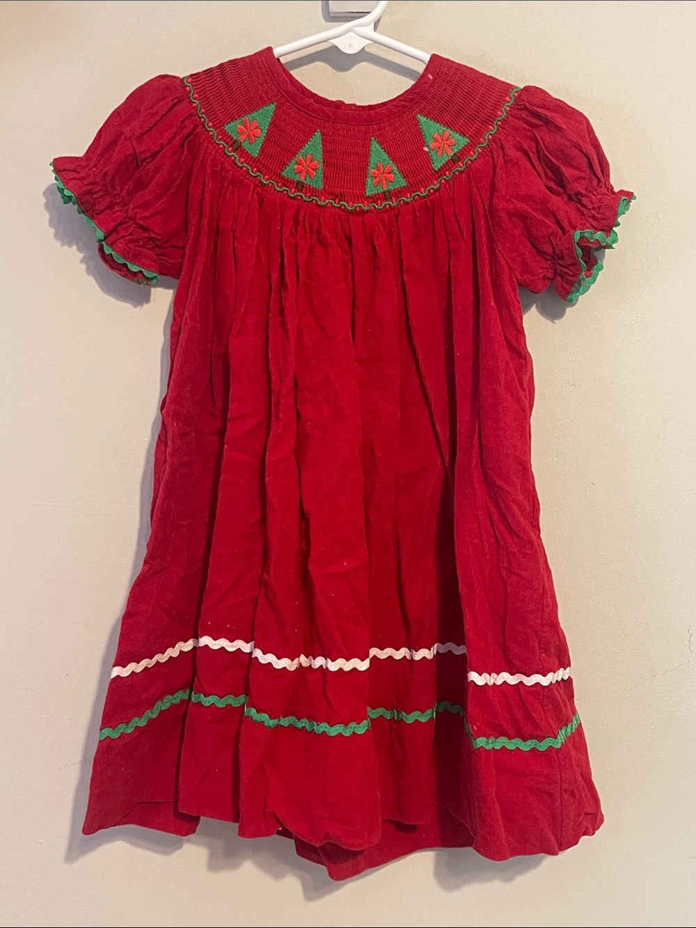 Lil Cactus 2T girls red velvet Christmas tree dress